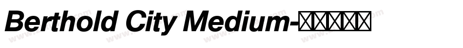 Berthold City Medium字体转换